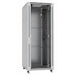 Cabeus SH-05C-42U80/100 Шкаф 19" напольный для распределительного и серверного оборудования 42U 800x1000x2055mm (ШхГхВ) передняя стеклянная и задняя металл, цвет серый (RAL 7035) - фото 45890