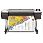 Широкоформатный принтер HP DesignJet T1700 (44",2400x1200dpi, 26spp(A1), 128Gb(virtual), HDD500Gb, host USB type-A/GigEth,stand,sheet feed,1 rollfeed,autocutteTouchScreen, 6 cartridges/3 heads) - фото 47241
