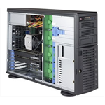 Шасси серверное Supermicro SuperWorkstation 4U Tower 5049A-T noCPU(1)2rd Gen Xeon Scalable/TDP 205W/no DIMM(12)/ SATARAID HDD(8)LFF/2xM.2 NVMe 7xFH/1x10GbE 1x1GbE/1x1200W - фото 47445