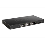 Коммутатор D-Link PROJ Smart L2+ Switch 24x10GBase-T, 4x25GBase-X SFP28, CLI, RJ45 Console - фото 48034