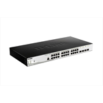 Коммутатор D-Link Managed L2 Metro Ethernet Switch 24x1000Base-T PoE, 4x1000Base-X SFP, PoE Budget 193W, Surge 6KV, CLI, RJ45 Console, Dying Gasp - фото 48044