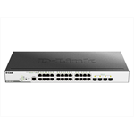 Коммутатор D-Link Managed L2 Switch 24x1000Base-T PoE, 4x1000Base-X SFP,  PoE Budget 193W, Surge 6KV, CLI, RJ45 Console, RPS, Dying Gasp - фото 48051