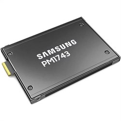 Твердотельный накопитель Samsung Enterprise SSD, 2.5"(SFF/U.2), PM1743, 15360GB, NVMe PCIe Gen5 (1x4 or Dual Port x2), R14000/W7100Mb/s, IOPS(R4K) 2500K/360K, MTBF 2,5M, 1DWPD/5Y, OEM - фото 58634