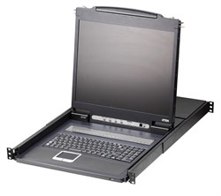 Квм консоль ATEN 19" 16-Port PS/2-USB VGA Single Rail LCD KVM Switch - фото 59360