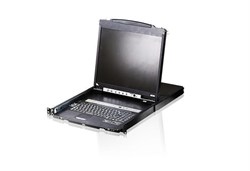 Квм консоль ATEN 19" 16-Port PS/2-USB VGA Single Rail LCD KVM Switch - фото 59365