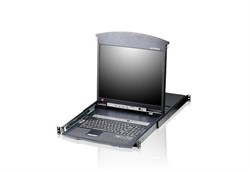 Квм консоль ATEN 8P CAT-5 HIGH DENSITY DUAL RAIL LCD KVM. - фото 59370