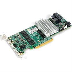 Контроллер Supermicro AOC-S3108L-H8IR 8-ports/12Gb/s/240 SATA/SAS drives/RAID (0/1/5/6/10/50/60)/2GB DDR3 on-card cache/SFF-8643 MiniSAS HD - фото 59632