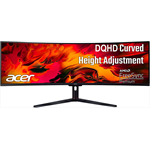 Монитор 49'' ACER Nitro EI491CURSbmiipphx , 5K  32:9, VA, 5120x1440, 4ms, 350 / 400cd, 120Hz, 2xHDMI(2.0) + 2xDP(1.4) + Audio Out, 3Wx2, FreeSync Premium Pro, HDR 400, h.adj 95, Curved 1800R Black