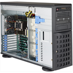 Корпус Supermicro SuperChassis 4U Tower 745BAC-R1K23B/no HDD(8)LFF/7xFHFL/2x1200W Titanium/(13.68" x 13") ATX, Micro ATX, E-ATX/Backplane 8xSATA3/SAS3