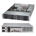 Корпус для сервера Supermicro SuperChassis 2U 826BE1C4-R1K23LPB/ no HDD(12)LFF/ 7xLP/ 2x1200W Titanium(12" x 13", 13.68" x 13", 12" x 10")EE-ATX, E-ATX, ATX/ Backplane 8xSATA3/SAS3 and 4x NVMe/SAS3/SATA3