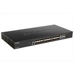 Коммутатор D-Link PROJ Smart L2+ Switch 24x10GBase-X SFP+, 4x10GBase-T, CLI, RJ45 Console