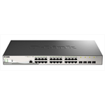Коммутатор D-Link PROJ Managed L2 Metro Ethernet Switch 24x1000Base-T PoE, 4x1000Base-X SFP, PoE Budget 370W, Surge 6KV, CLI, RJ45 Console, Dying Gasp