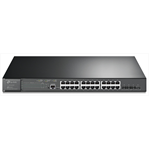 Сетевое оборудование TP-Link TL-SG3428XMP, 24-портовый гигабитный управляемый PoE-коммутатор с 4 SFP+ портами 10 Гбит/с, 19", бюджет PoE - 384 Вт