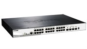 Коммутатор D-Link PROJ SmartPro L2+ Stackable Switch 24x1000Base-T PoE, 4x10GBase-X SFP+, PoE Budget 370W, CLI, RJ45 Console