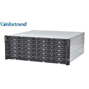 Система хранения данных Infortrend EonStor DS 1000 Gen2 4U/24bay, Dual controller subsystem 2x12Gb SAS EXP. Ports, 8x1G iSCSI ports + 2x host board, 2x2GB, 2x(PSU+FAN),2x(Super capacitor (незначительное повреждение коробки)
